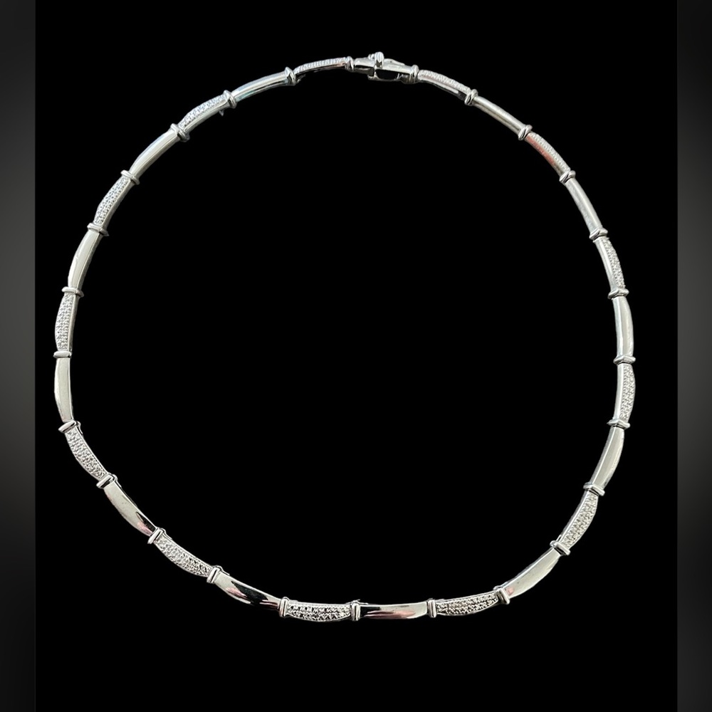 Real sterling silver 17” chain with double snap clasp